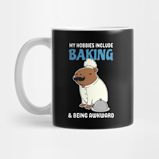 My hobbies include Baking and being awkward cartoon Capybara Chef Mug